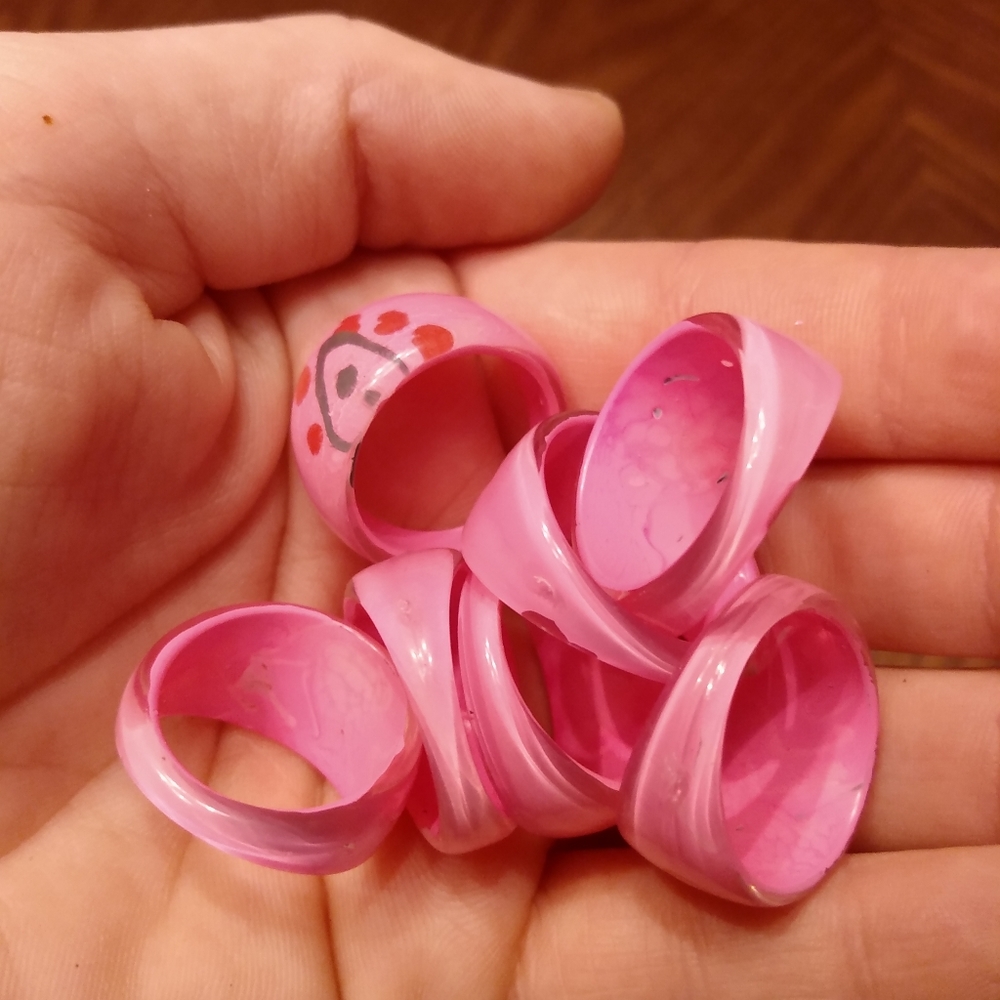 Pink Acrylic Rings